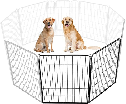 Yaheetech Dog Playpen Outdoor, 40 inch 2 Panels Dog Pen Indoor Heavy Duty Puppy Exercise Pen Metal Pet Fence for RV Camping/Yard/Garden