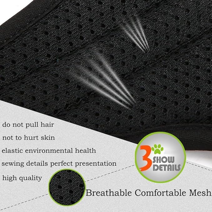 Reflective Nylon No-Pull Dog Harness and Training Leash Set Padded Durable Adjustable(XL, Black Set)