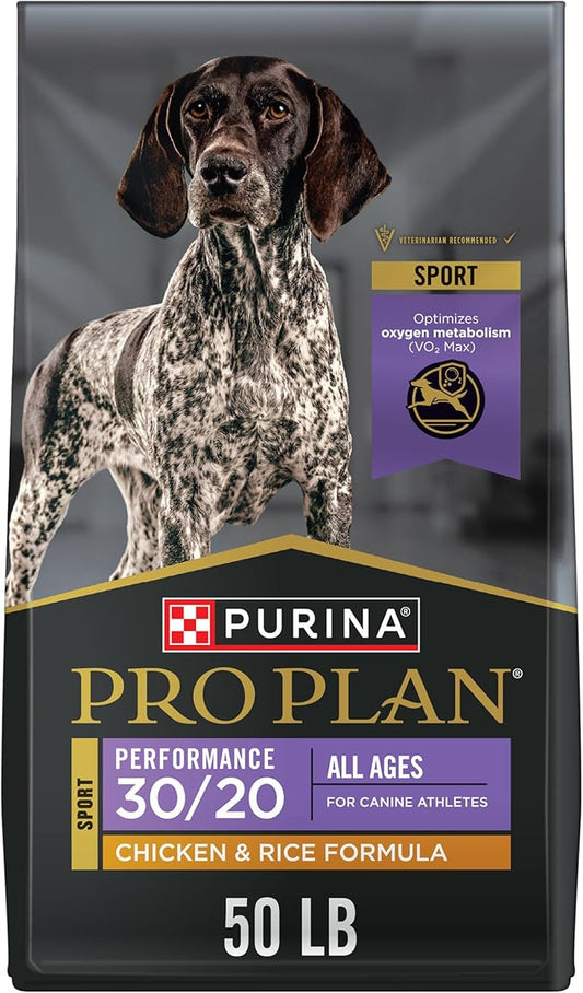 Purina Pro Plan Sport Performance 30/20 Chicken and Rice Formula High Protein Dog Food - 50 Pound (Pack of 1)