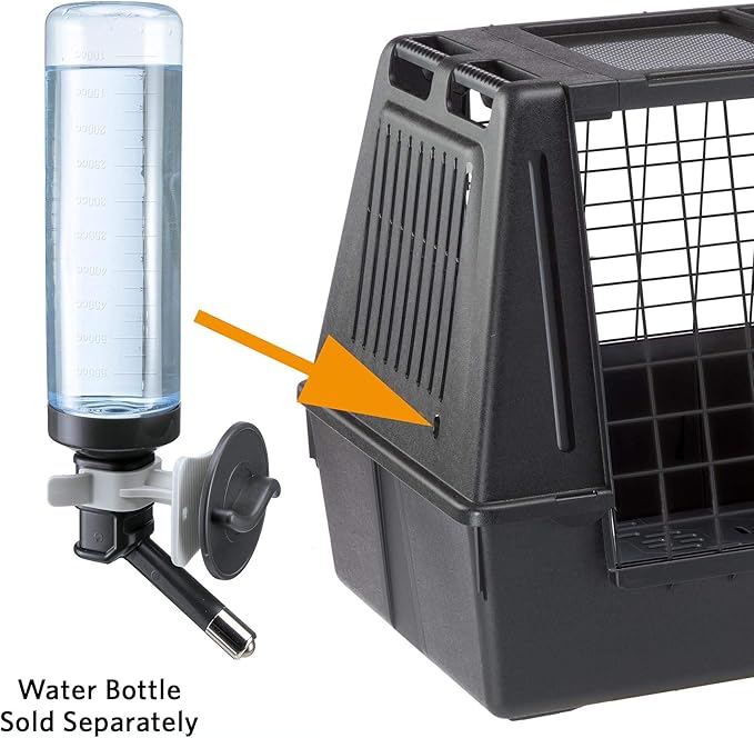 Ferplast Atlas Vehicle SUV Dog Crate, Assembled Car Dog Crate Measures 39L x 23W x 26H, Ideal for Medium to Intermediate Dog Breeds, Black