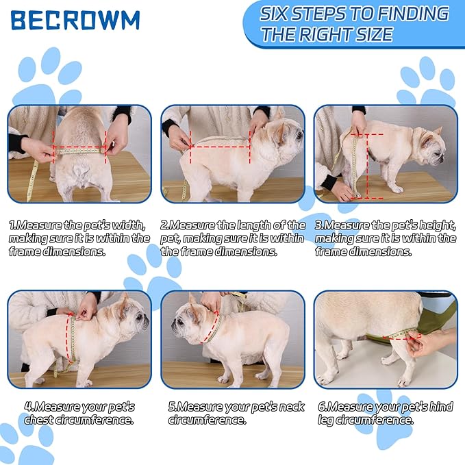 Small Dog Wheelchair for Back Legs, Lightweight Dog&Cat&Pets Wheelchair Cart with Disabled Hind Legs Walking, Adjustable Doggy Wheelchair Cart with Wheels for Back Legs