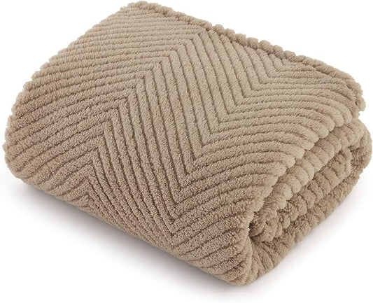 Bedsure Dog Blanket for Medium Dogs Washable - Soft Fluffy Puppy Blanket with Premium 300GSM Coral Fleece, Cozy Calming Cat Blankets for Indoor Cats, Fuzzy Pet Blanket for Kitten Doggy, Brown, 30x40IN