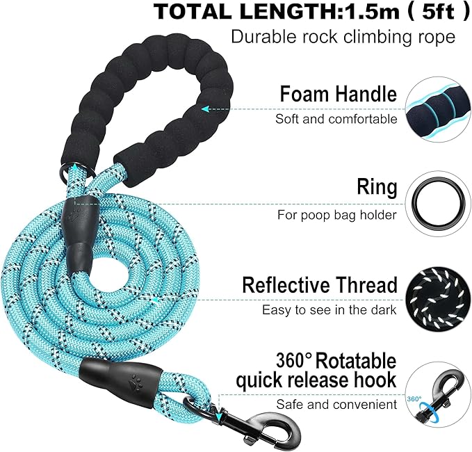 haapaw Dog Harness with Leash Set, No Pull Adjustable Reflective Step-in Puppy Harness with Thickened Padded Vest for Extra-Small/Small Medium Dogs