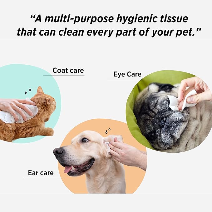 Pet Hygienic Wipes Fresh Scent 30sheets - Grooming Wipes for Cleaning Face and Deodorizing…