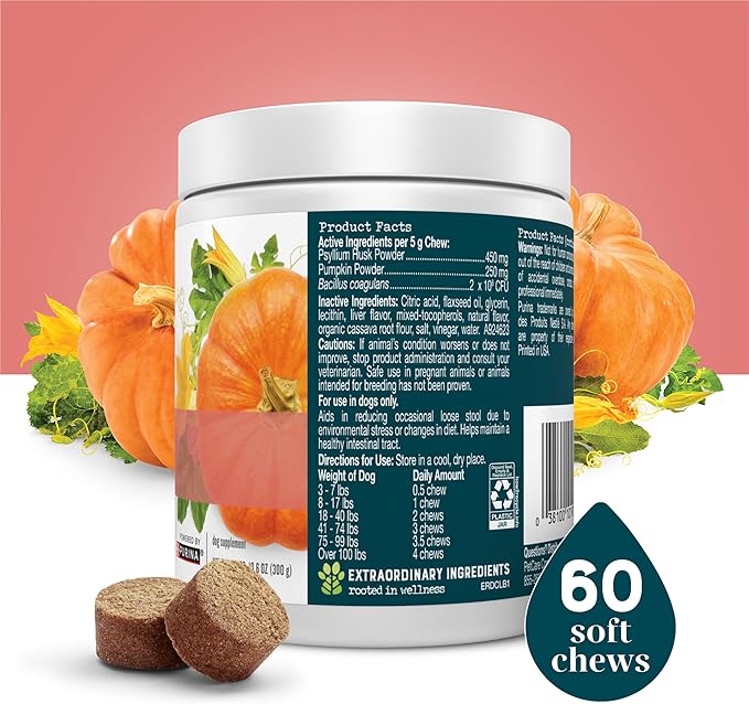 by Purina Digestion Dog Supplements Soft Chews - 10.6 oz. Canister