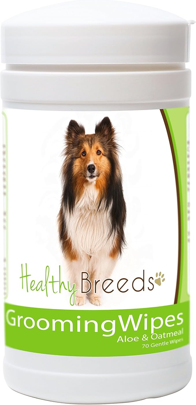 Healthy Breeds Shetland Sheepdog Grooming Wipes 70 Count