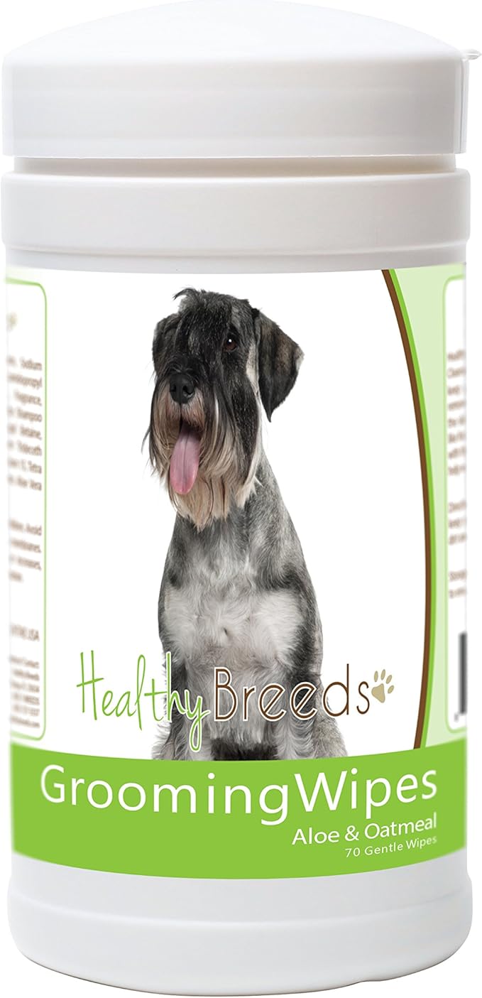 Healthy Breeds Standard Schnauzer Grooming Wipes 70 Count