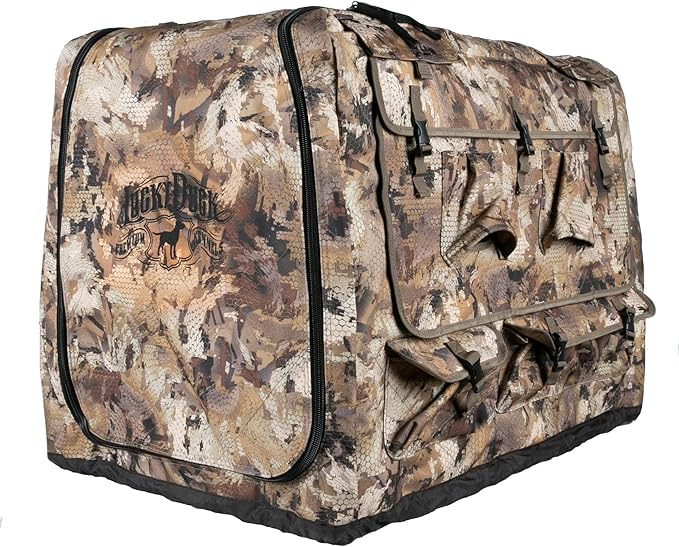 Lucky Duck Weather Protection Kennel Covers, Large, Optifade Marsh