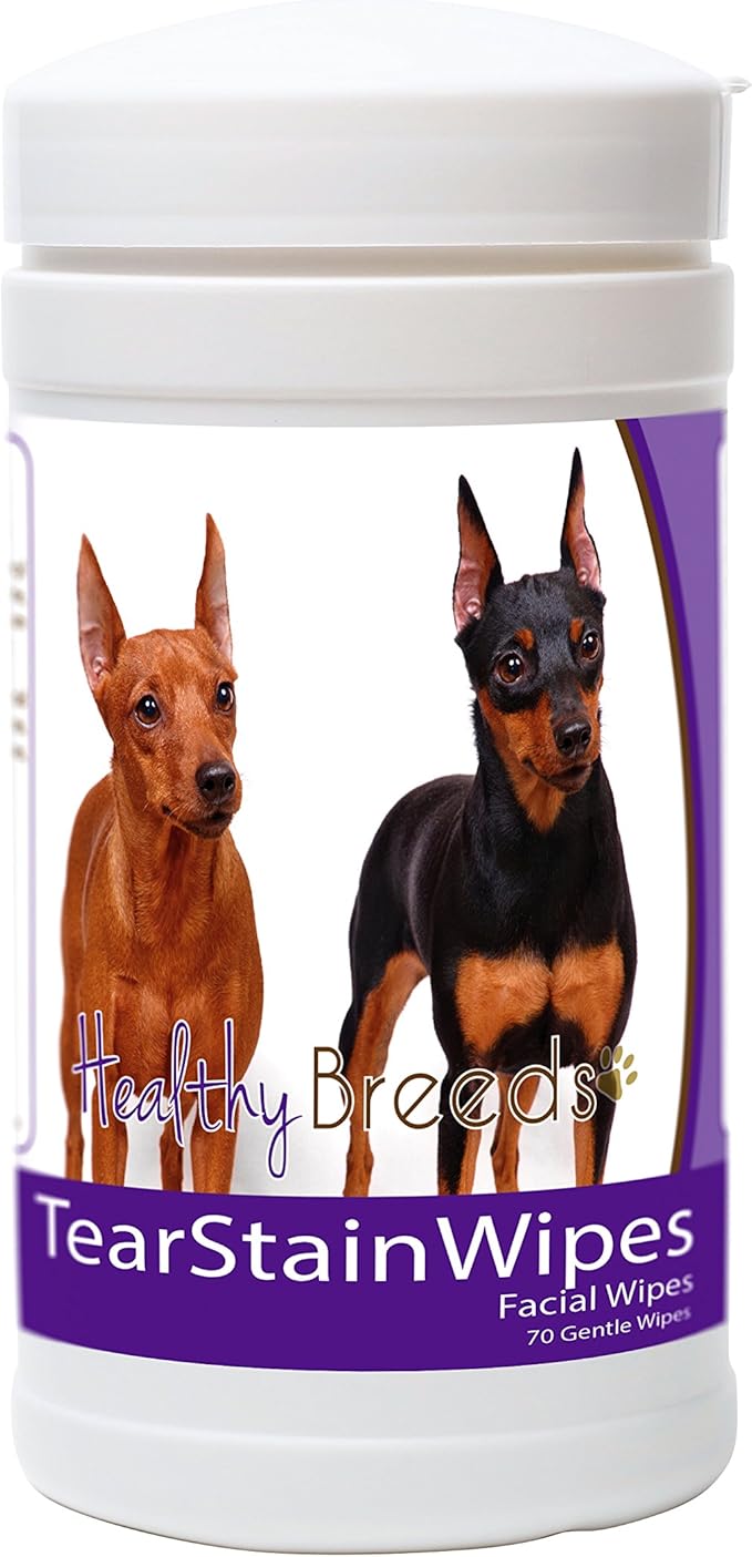 Healthy Breeds Miniature Pinscher Tear Stain Wipes 70 Count