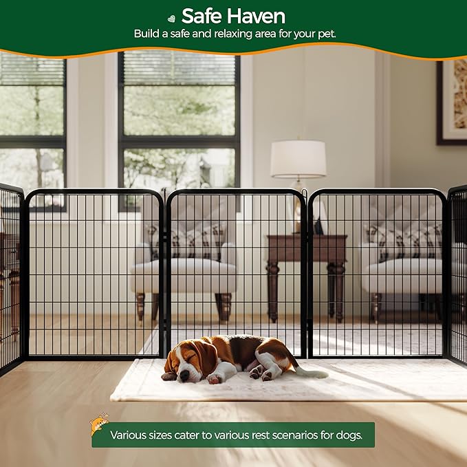 Yaheetech Dog Playpen Outdoor, 32 inch 16 Panels Dog Pen Indoor Heavy Duty Puppy Exercise Pen Metal Pet Fence for RV Camping/Yard/Garden
