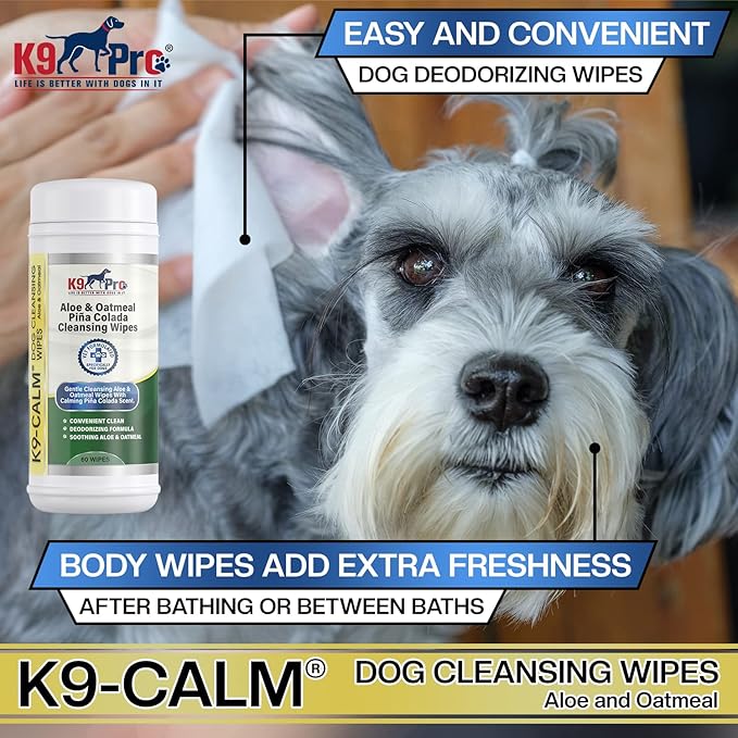 Dog Wipes for Paws and Butt Cleaning Deodorizing - All Natural Pet Wipes for Dogs, Premium Puppy Wipes for Dogs Feet and Dog Face Wipes, Dog Paw Wipes, Dog Bath Wipes for Dogs Feet (120 Count)