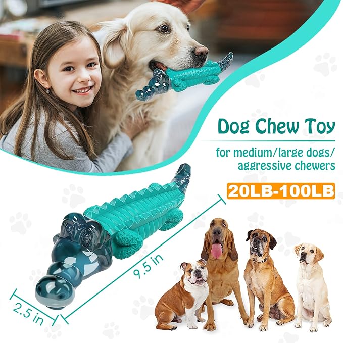 Dog Toys for Aggresive Chewers:Dog Toys for Large Dogs - Tough Dog Chew Toys - Indestructible Dog Toys for All Breed Sizes to Keep Them Busy