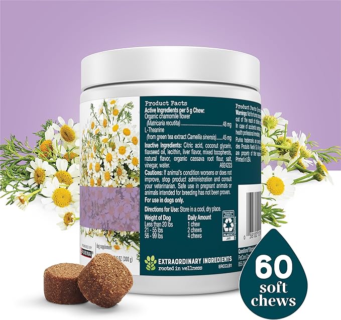 By Purina Calming Dog Supplements Soft Chews - 10.6 oz. Canister