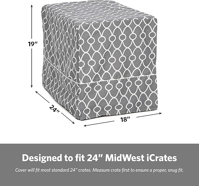 MidWest Homes for Pets Dog Crate Cover, Privacy Dog Crate Cover Fits Midwest Dog Crates, Machine Wash & Dry
