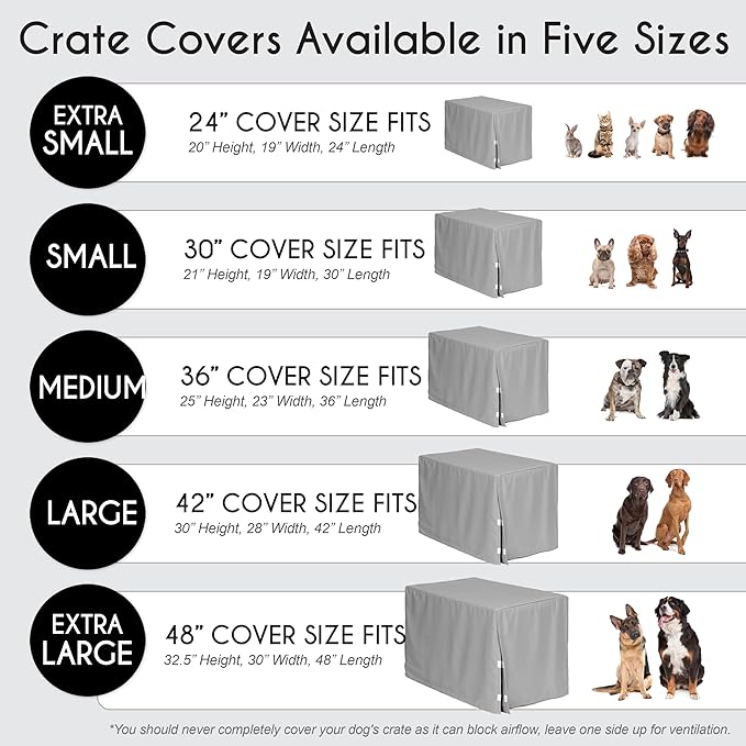 Sweet Jojo Designs 24in. Small Dog Crate Cover (Bones and Paw Prints) Pet Cage, Kennel Covers (Modern, Cartoon, Doggy, Puppy, Neutral, Paws Print, Whimsical, Brown, Tan, Grey, Taupe and Off White)