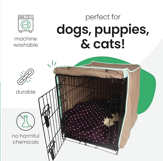 Molly Mutt Wild Horses Dog Crate Cover, 100% Cotton Canvas Cover with 2 Roll-Up Panels, Ideal for Dog or Cat Crate, Durable, Washable, and Free of Harmful Chemicals, 36" x 23" x 25"