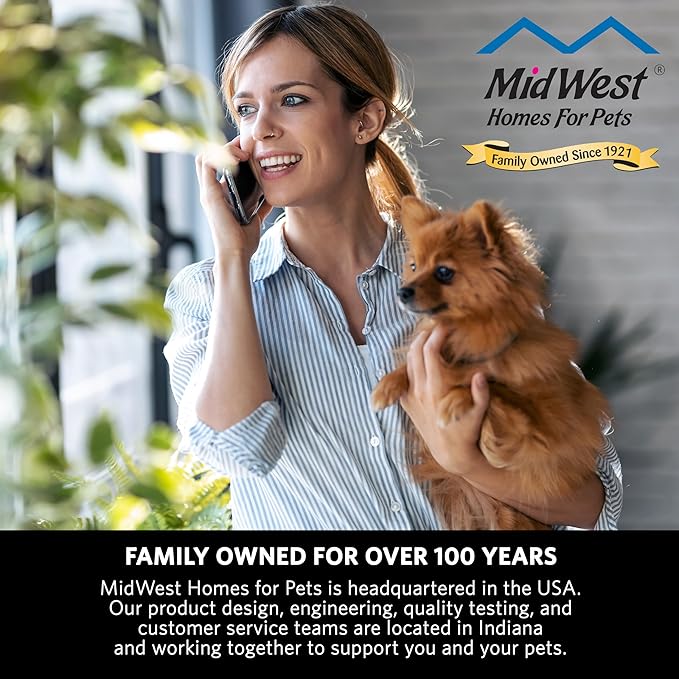 MidWest Homes for Pets Dog Crate Cover, Privacy Dog Crate Cover Fits Midwest Dog Crates, Crate Cover Only, Machine Wash & Dry, Black, 22-Inch