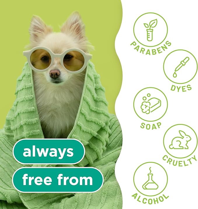 TropiClean Oatmeal Dog Shampoo for Itchy Skin Relief, Soothing Medicated Itch Relief, with Vitamin E, Puppy Safe, Made in USA, Cat Friendly, 20 oz.
