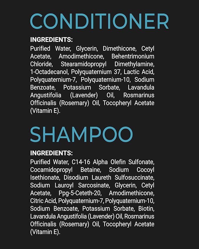 Dog Shampoo and Conditioner Set for Itchy Skin, Allergies & Odor – 2-in-1 Calming Formula with Lavender, Rosemary & Biotin – Moisturizing & Detangling – Safe for Puppies & All Breeds – 16 oz x 2