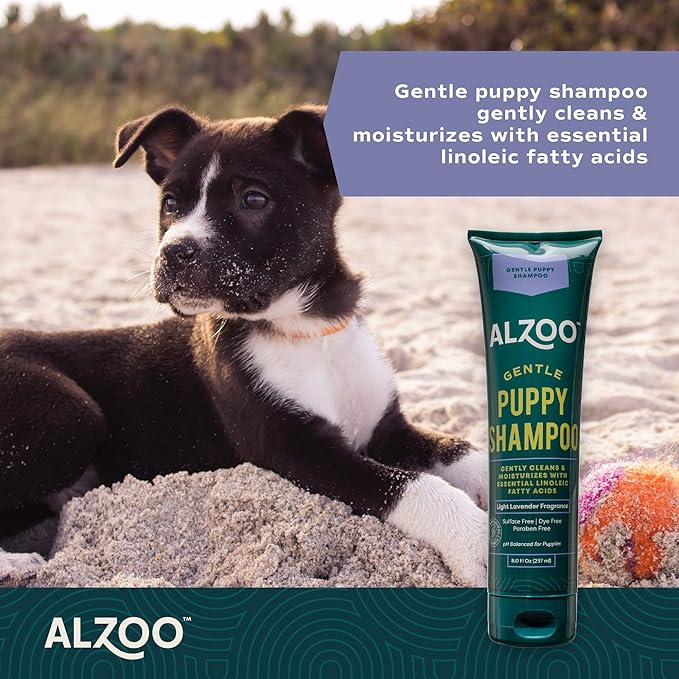 Gentle Puppy Shampoo, Specially Formulated for Puppies Delicate Skin, 100% Plant-Based Active Ingredients, Light Lavender Fragrance, Made in USA, 8 Fl. Oz.