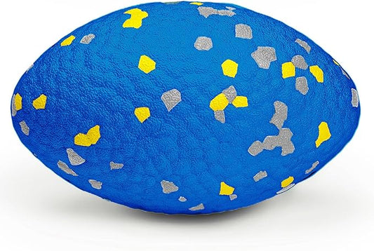 Upgrade Olive Dog Balls Rugby Toys for Aggressive Chewers, Indestructible Tennis Balls for Dogs (Blue)