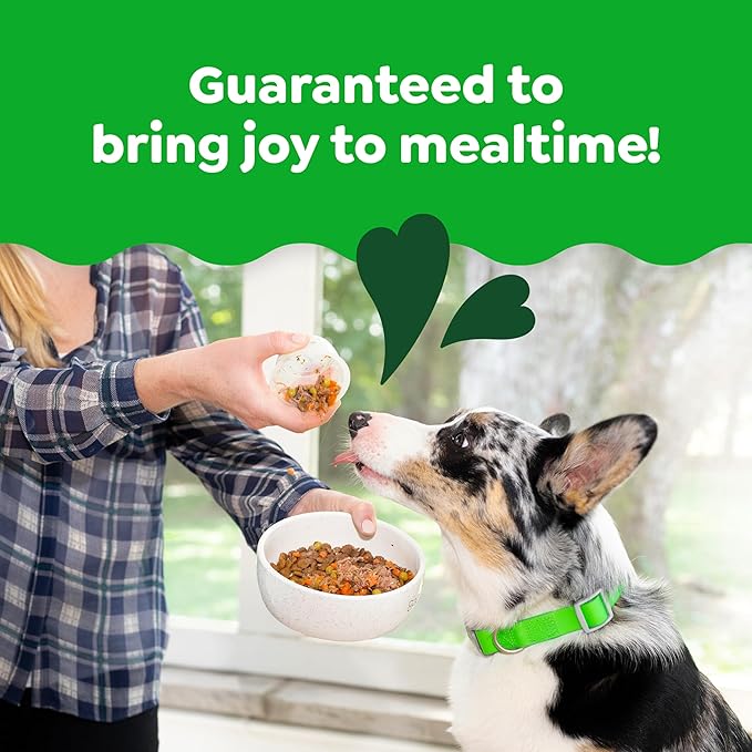 Greenies Smart Topper High Protein Wet Mix-in for Dogs, Chicken, Green Beans, and Sweet Potatoes Recipe & Beef, Peas, and Carrots Recipe Variety Pack, 2oz. 8 Trays