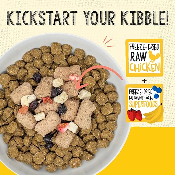 Stella & Chewy's Freeze Dried Raw Cage-Free Chicken Meal Mixers – SuperBlends Dog Food Topper – Grain Free, Protein Rich Recipe – 16 oz Bag