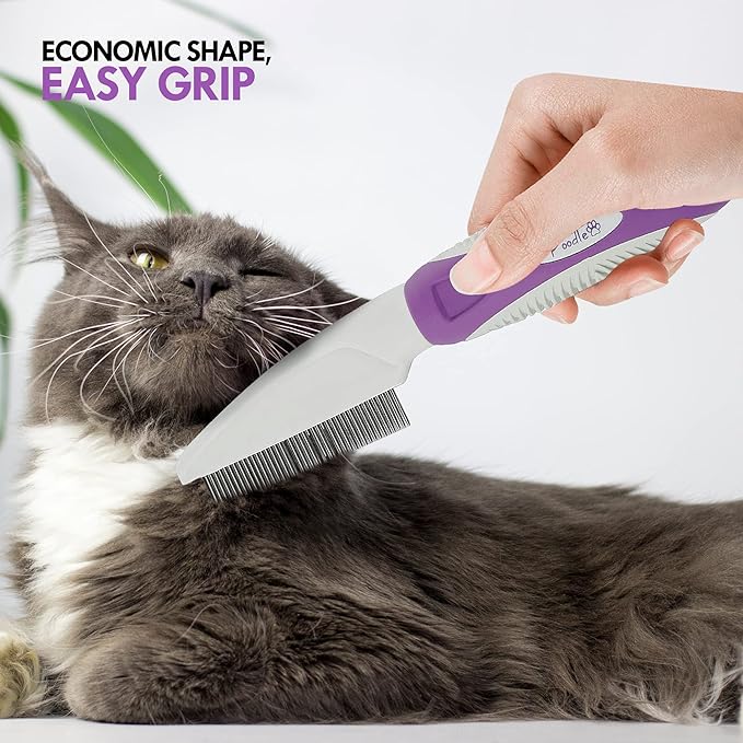 Pet Comb for your Dogs,Cats,Poodles Hair- Rotatable Pins, Easy to Use, Slip Proof- Best Comb for Dog Grooming