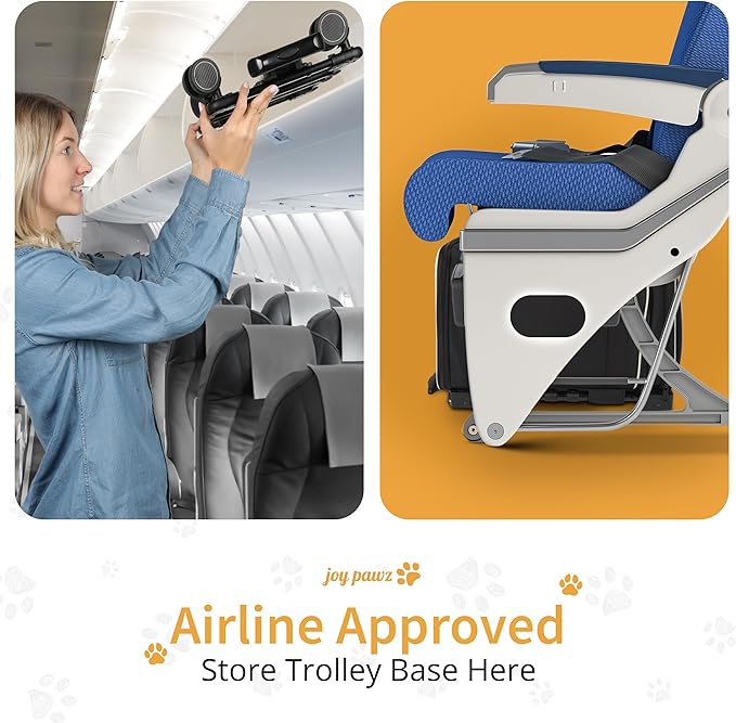 Pet Carrier for Travel - Airline Approved - Dogs/Cats Expandable & Roomy - Premium Pets Carrier with Wheels - Cozy Soft-Lined Travel Carrier - Stylish Black Design