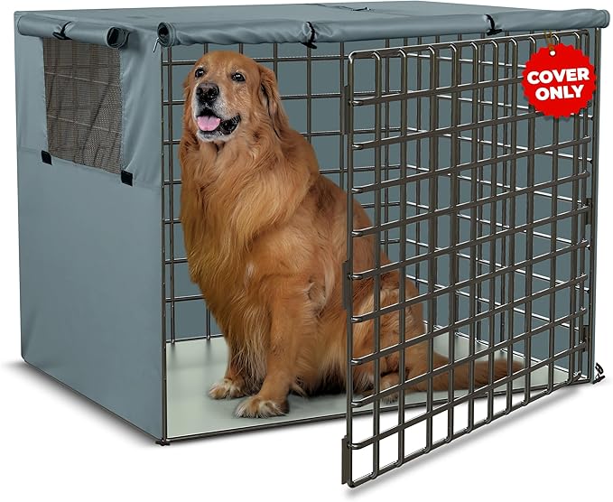 Utopia Home Dog Crate Cover, Waterproof Dog Kennel Cover 42 Inch - Gray, 600D Heavy Duty Dog Cage Cover Universal Fit for Most Wire Pet Crates - 42 x 28 x 30 Inch (Cover Only)