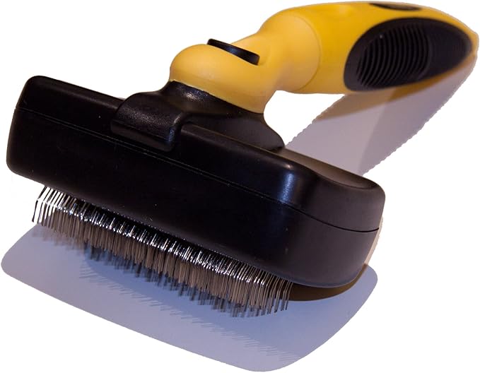 Pet Republique Retractable Slicker Brush - for Dogs, Cats, Rabbits, Any Long Haired Breed Pets – Reduce Shedding - Self Cleaning Design