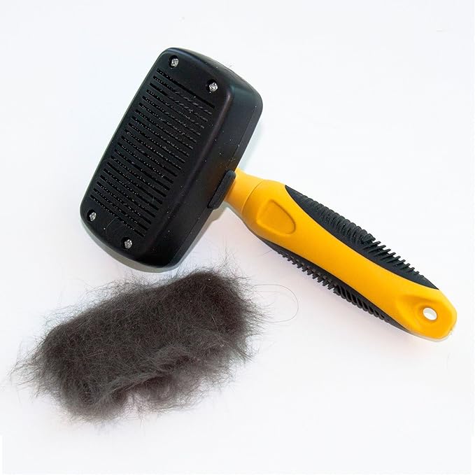 Pet Republique Retractable Slicker Brush - for Dogs, Cats, Rabbits, Any Long Haired Breed Pets – Reduce Shedding - Self Cleaning Design