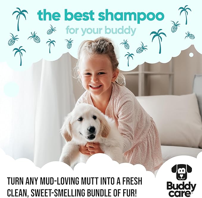 Tropical Dog Shampoo by Buddycare | Deep Cleansing Shampoo for Dogs | Tropical Scented | with Aloe Vera and Pro Vitamin B5 (169.07oz)