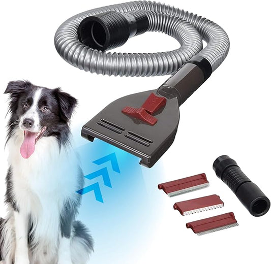 Penn-Plax VacGroom Pet Grooming and Shedding Vacuum Attachment Kit – Great for Dogs, Cats, and Your Furniture! Works With Almost All Vacuum Brands
