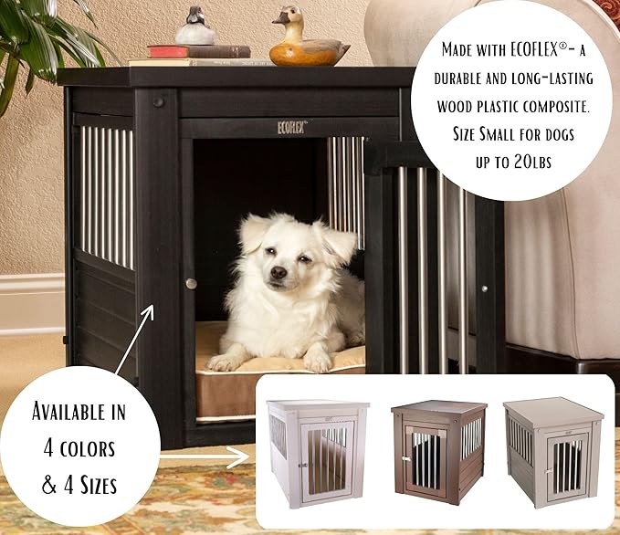 New Age Pet ecoFLEX Pet Crate/End Table, Small, Antique White