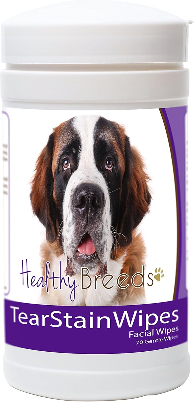 Healthy Breeds Saint Bernard Tear Stain Wipes 70 Count