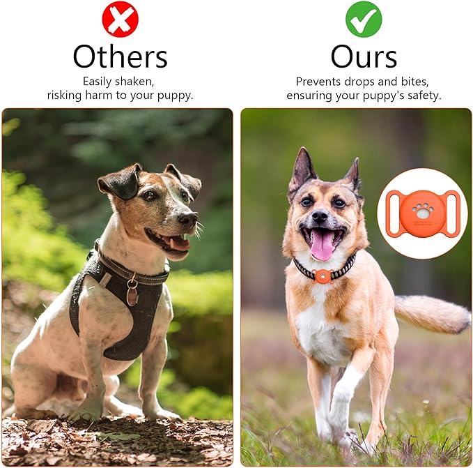 MODUS GPS Tracker Dog Collar Holder, Mini GPS Cat Dog Tracker Case, Real-Time Location Pet Tracking Smart Tracker (iOS Only), No Monthly Fee Cat Collar Holder(Locator Included)