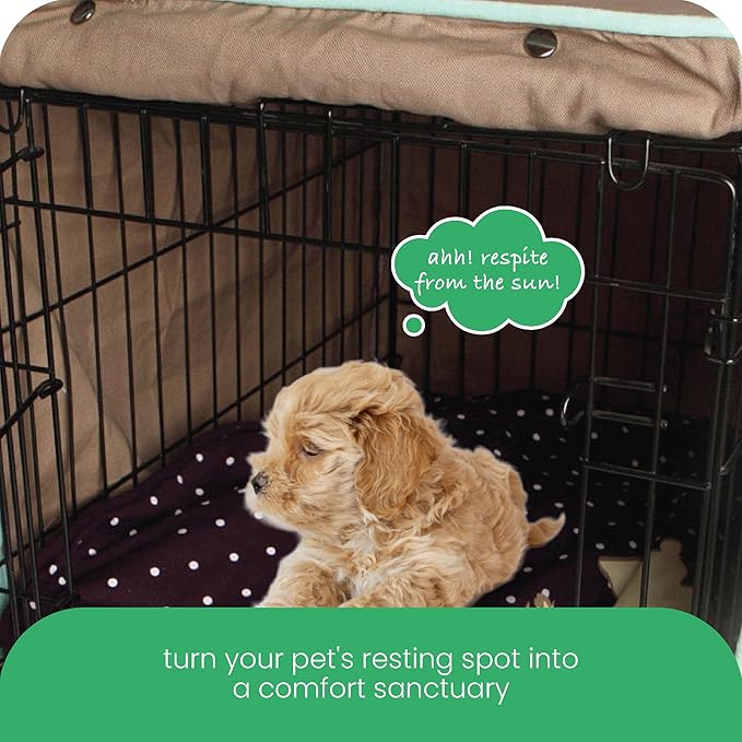 Molly Mutt Wild Horses Dog Crate Cover, 100% Cotton Canvas Cover with 2 Roll-Up Panels, Ideal for Dog or Cat Crate, Durable, Washable, and Free of Harmful Chemicals, 36" x 23" x 25"