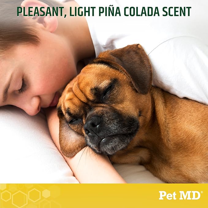 Pet MD Body Spray for Dogs & Cats - Deodorizing Dog Perfume Reduces Static & Eliminates Odor - Long Lasting Pet Cologne Spray for Dogs - Pina Colada Scent - 8 oz