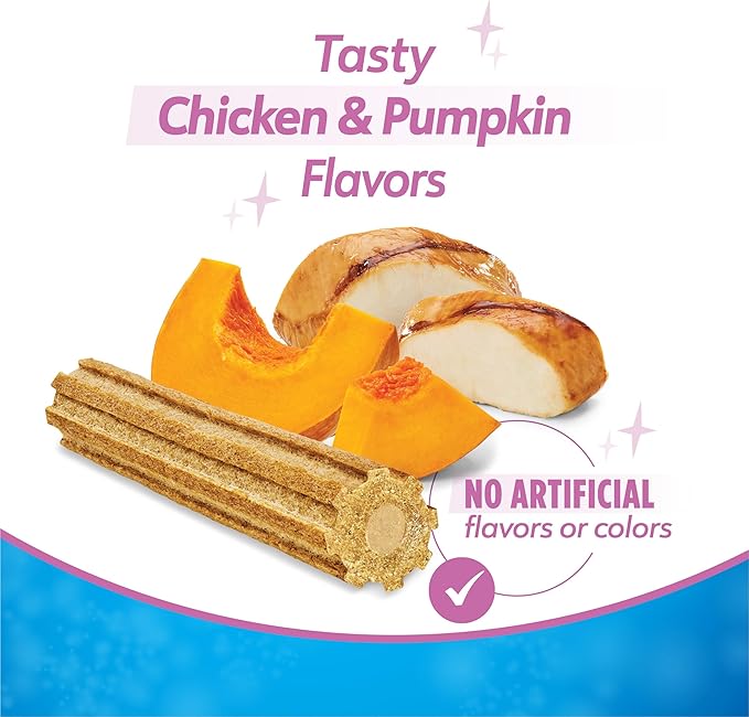 Dentalife Purina Plus Digestive Support Chicken and Pumpkin Flavor Large Dog Dental Chews