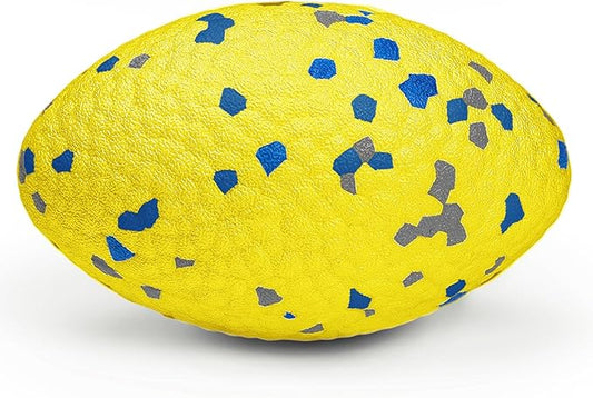 Upgrade Olive Dog Balls Rugby Toys for Aggressive Chewers, Indestructible Tennis Balls for Dogs (Yellow)