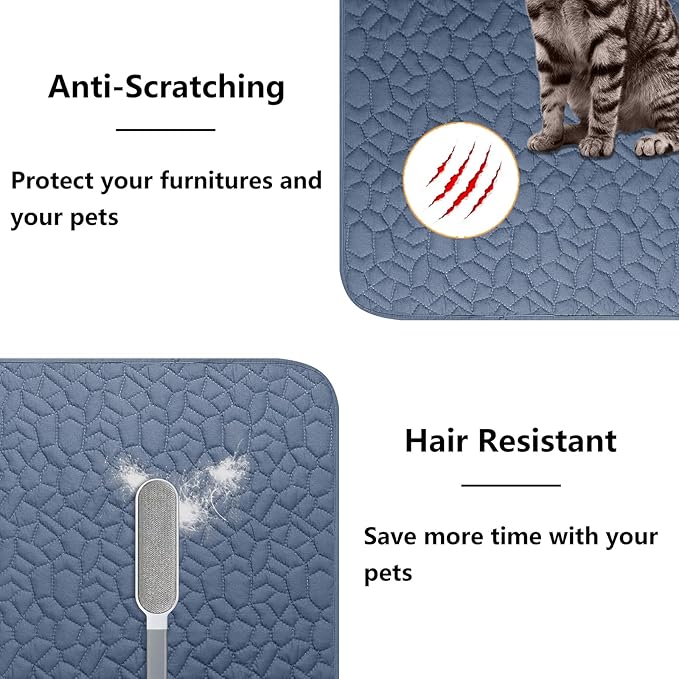 Waterproof Dog Blanket, Washable Anti-Slip Pet Couch Covers for Sofa,Pet Hair Resistant Blankets Bed Chair Furniture Couch Protector for Dogs-82x102,Blue