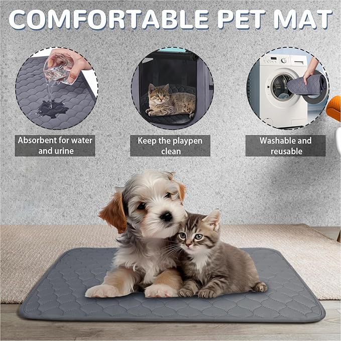 Pet Dog Cat Playpen Tent,Foldable Cat Cage Kennel,Portable Collapsible Puppy Crate for Indoor Outdoor Travel Camping Use with Washable Pad,Water-Resistant Breathable Shade Cover Green M