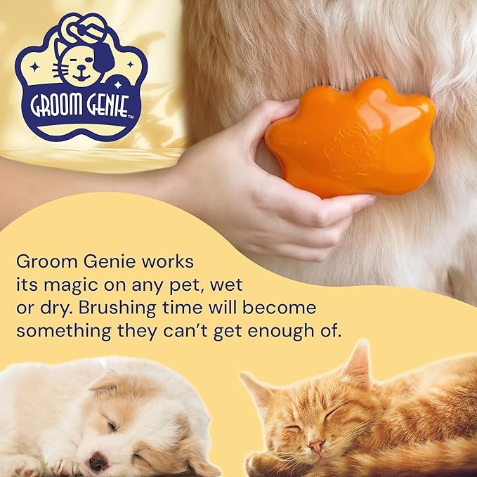 Large 5" Dog Pet Hair Massaging Brush Grooming Tool for Cats Dogs Long or Short Hair Tangerine Orange