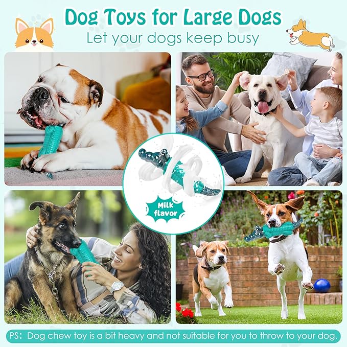 Dog Toys for Aggresive Chewers:Dog Toys for Large Dogs - Tough Dog Chew Toys - Indestructible Dog Toys for All Breed Sizes to Keep Them Busy