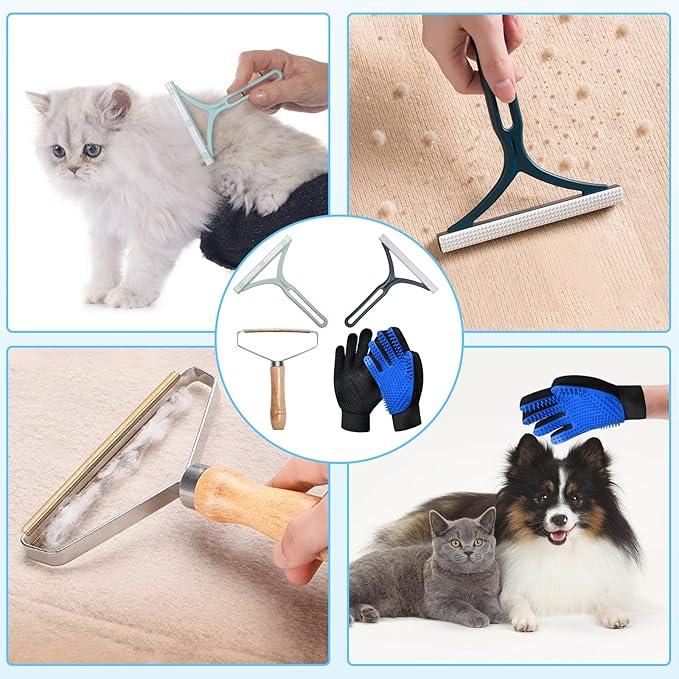 Pet Grooming Glove Brush,Self-Cleaning Slicker Pet Brush for Short and Long Haired pats,Dog Bath Brush for Shedding and Grooming,Removes Loose Hair and Tangles,Promote Circulation