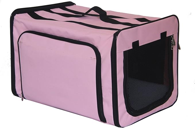 Pet Life ® Roomeo Folding Collapsible Airline Approved Pet Dog Carrier Crate