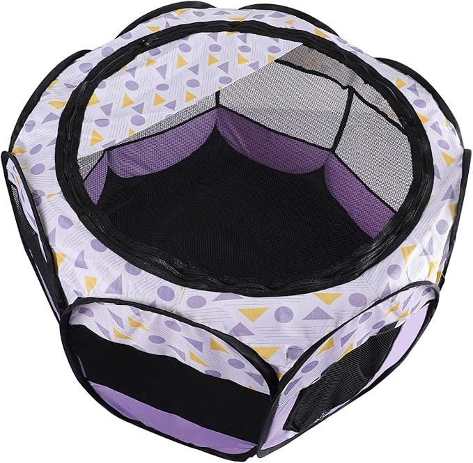 Lucky Monet Portable Dog Cat Playpen Small Dog Puppy Kitten Play Pens Indoor Pop Up Travel Dog Pen for Outdoor Camping Use