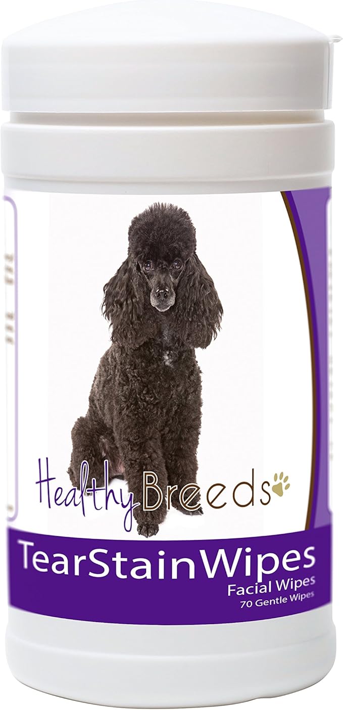 Healthy Breeds Poodle Tear Stain Wipes 70 Count
