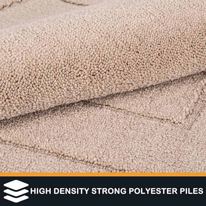 PURRUGS Dirt Trapper Door Mat 32" x 70", Non-Slip/Skid Machine Washable Entryway Rug, Dog Door Mat, Super Absorbent Welcome Mat for Muddy Wet Shoes and Paws, Beige